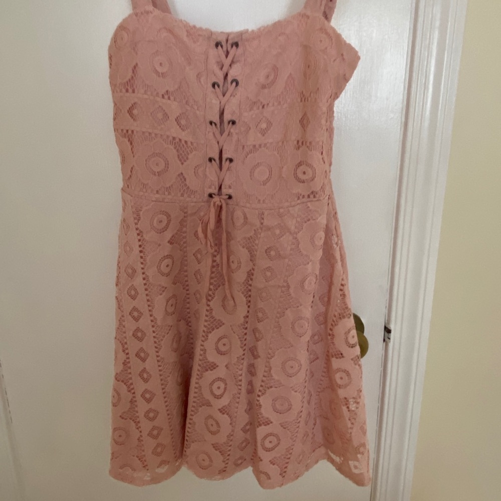 Aeropostale pink lace dress, size small